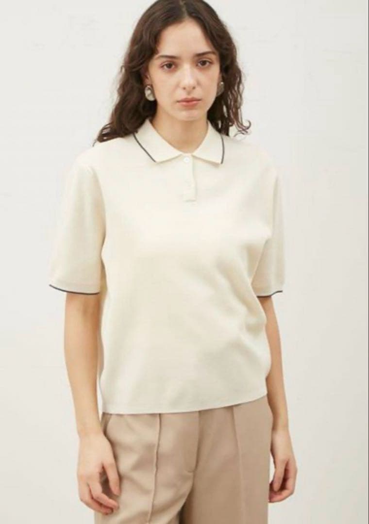 新品未使用タグ付き　Mila Owen フォルムスリーブポロニット　2025