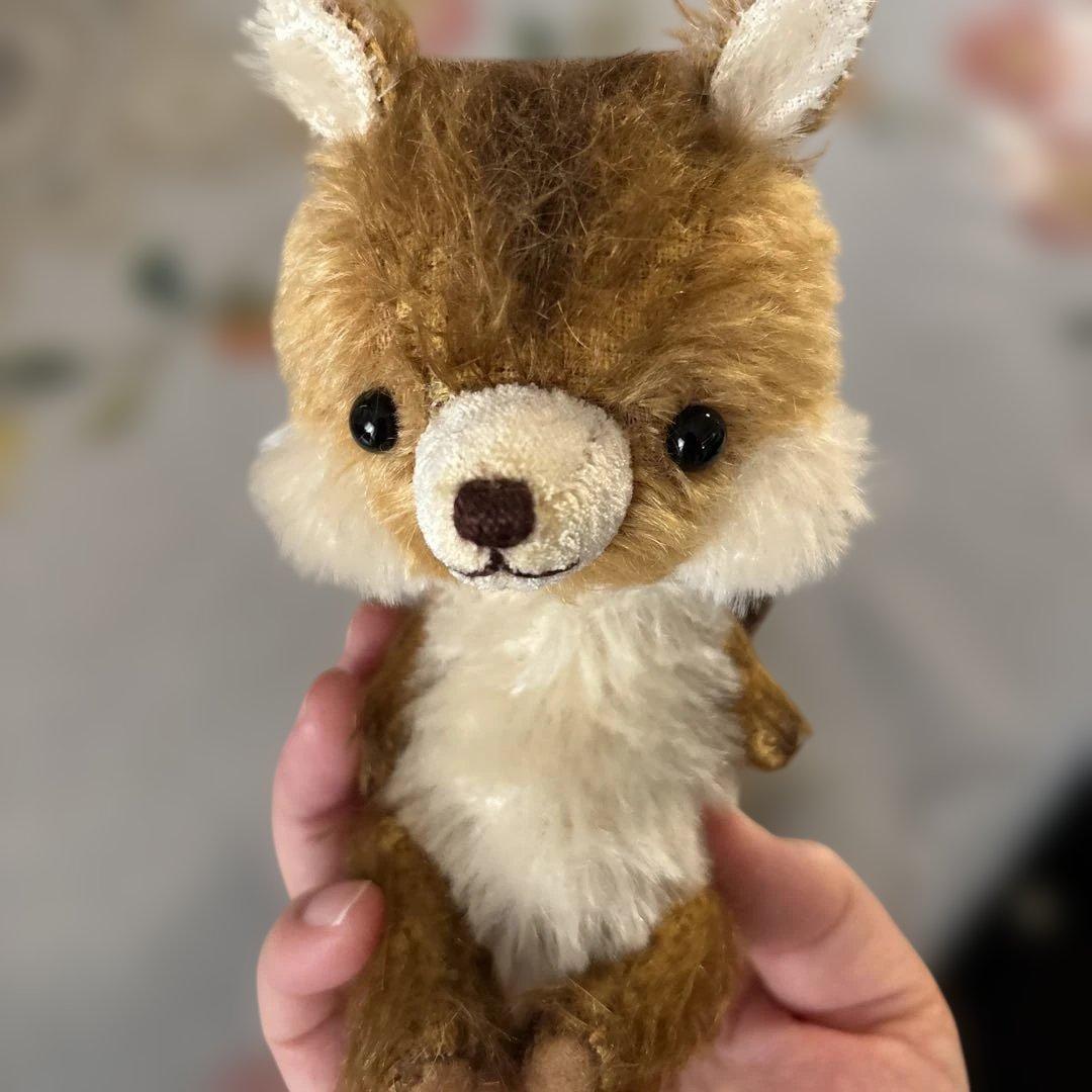 しろくろや　リスのぬいぐるみ 手のひらサイズ