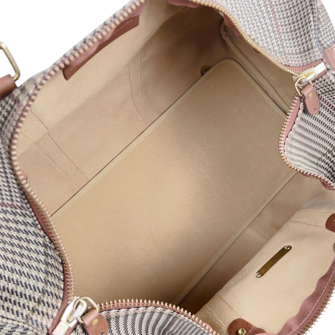 美品✨ポロラルフローレン 大容量 ボストンバッグ 2way 千鳥格子 PVC