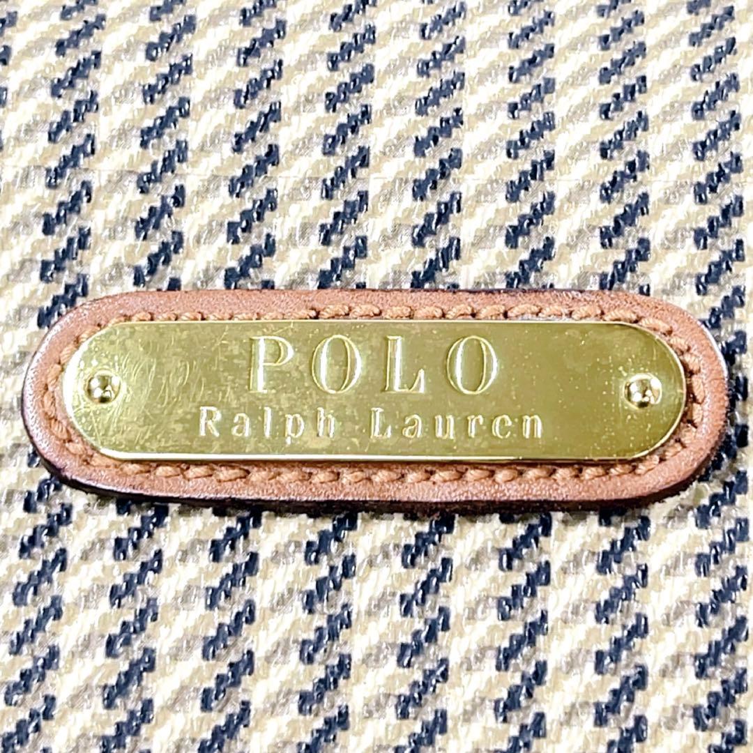 美品✨ポロラルフローレン 大容量 ボストンバッグ 2way 千鳥格子 PVC