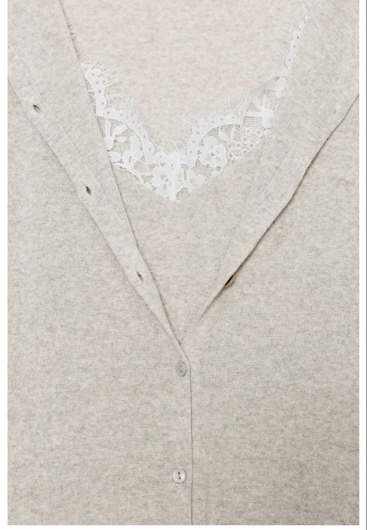 完売品⭐︎ZARA コンビネーションレーストップジャケット S サンド/マール