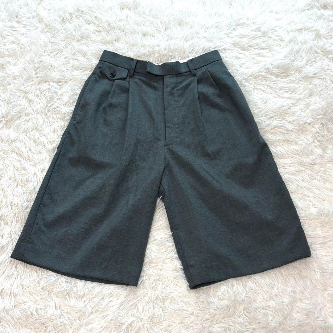激レア イレーヴ yleve ハーフパンツ グレー overdye ウール
