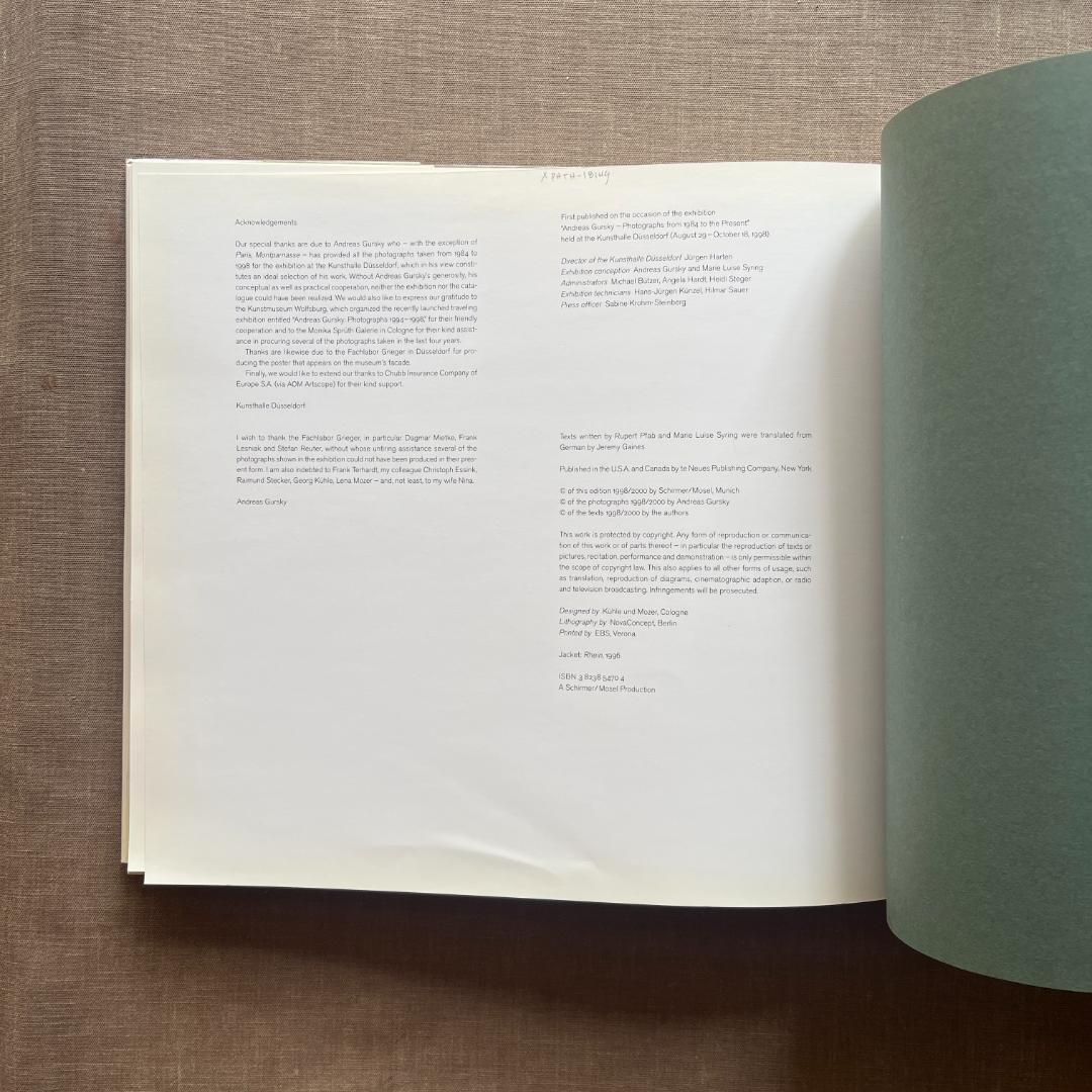 【希少・大型本】Andreas Gursky 写真集 1984-Present