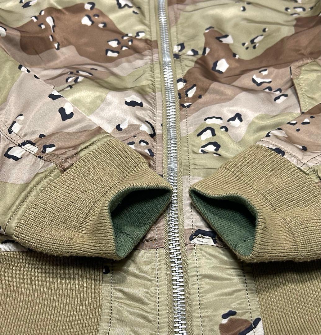 希少✨ALPHA チョコチップカモ リバーシブル MA-1 迷彩　S