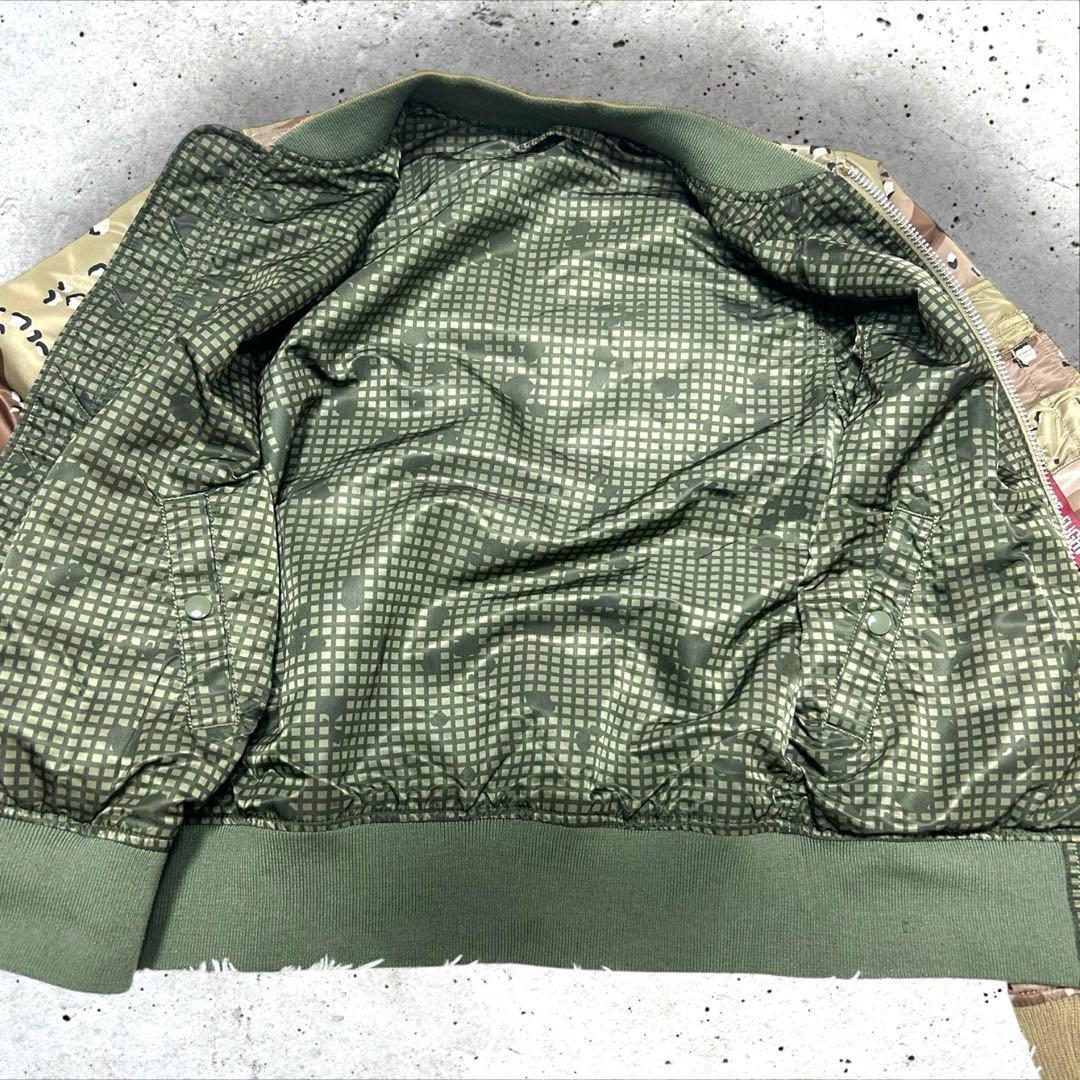 希少✨ALPHA チョコチップカモ リバーシブル MA-1 迷彩　S