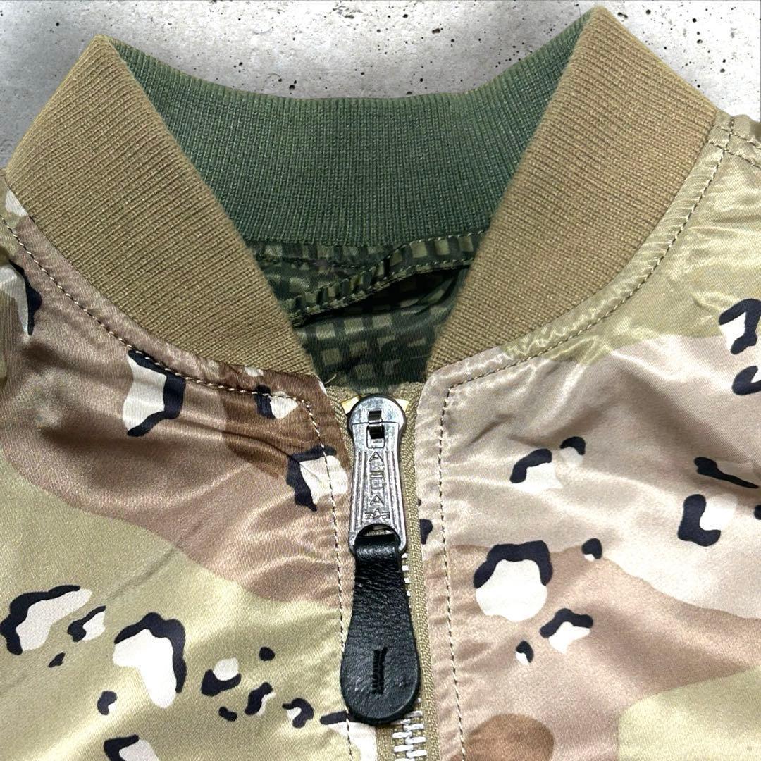 希少✨ALPHA チョコチップカモ リバーシブル MA-1 迷彩　S