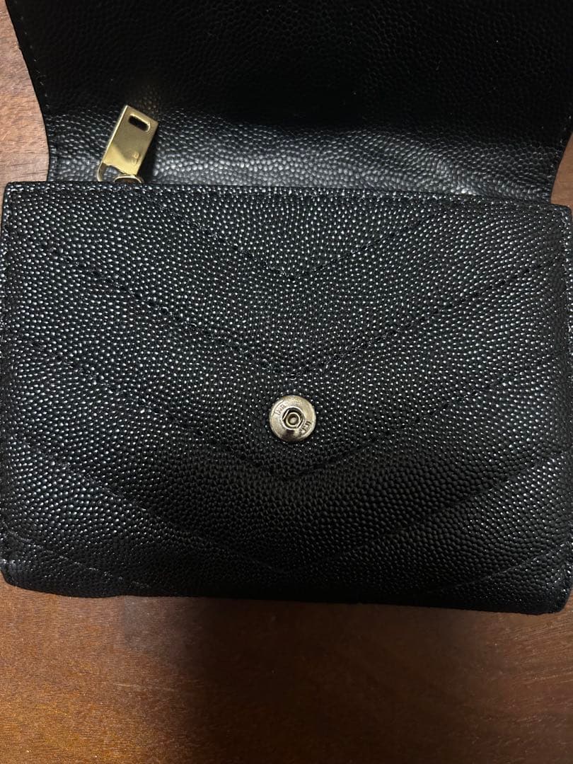 Yves Saint Laurent ブラック 三つ折り財布