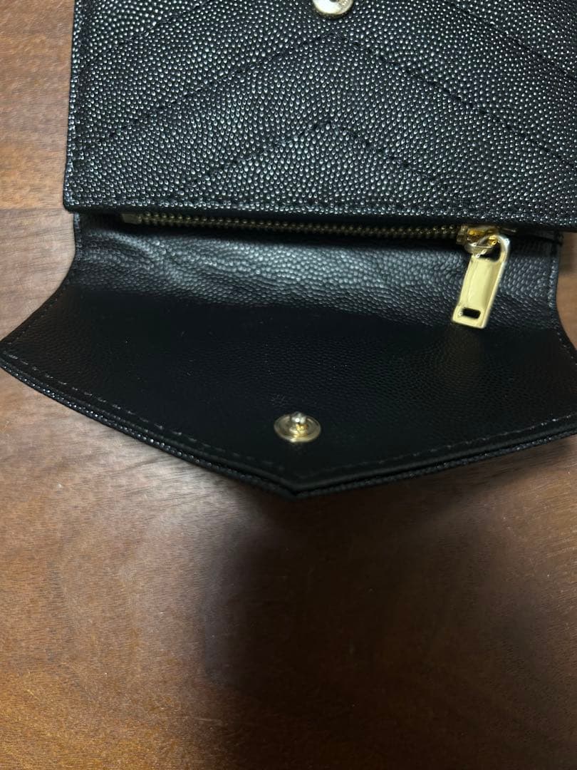Yves Saint Laurent ブラック 三つ折り財布
