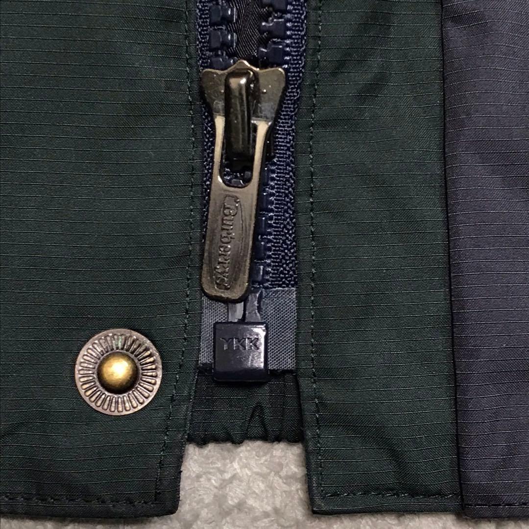 90s バーバリーズ　ビンテージポリエステルジャケット　刺繍ロゴ　三陽商会タグ