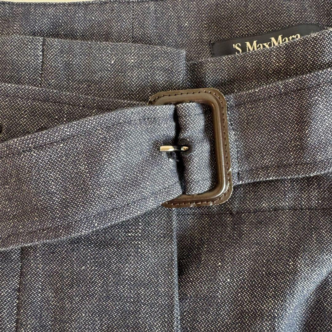 ⑤中古美品 S MaxMara Cecile デニム フレアミディスカート 40