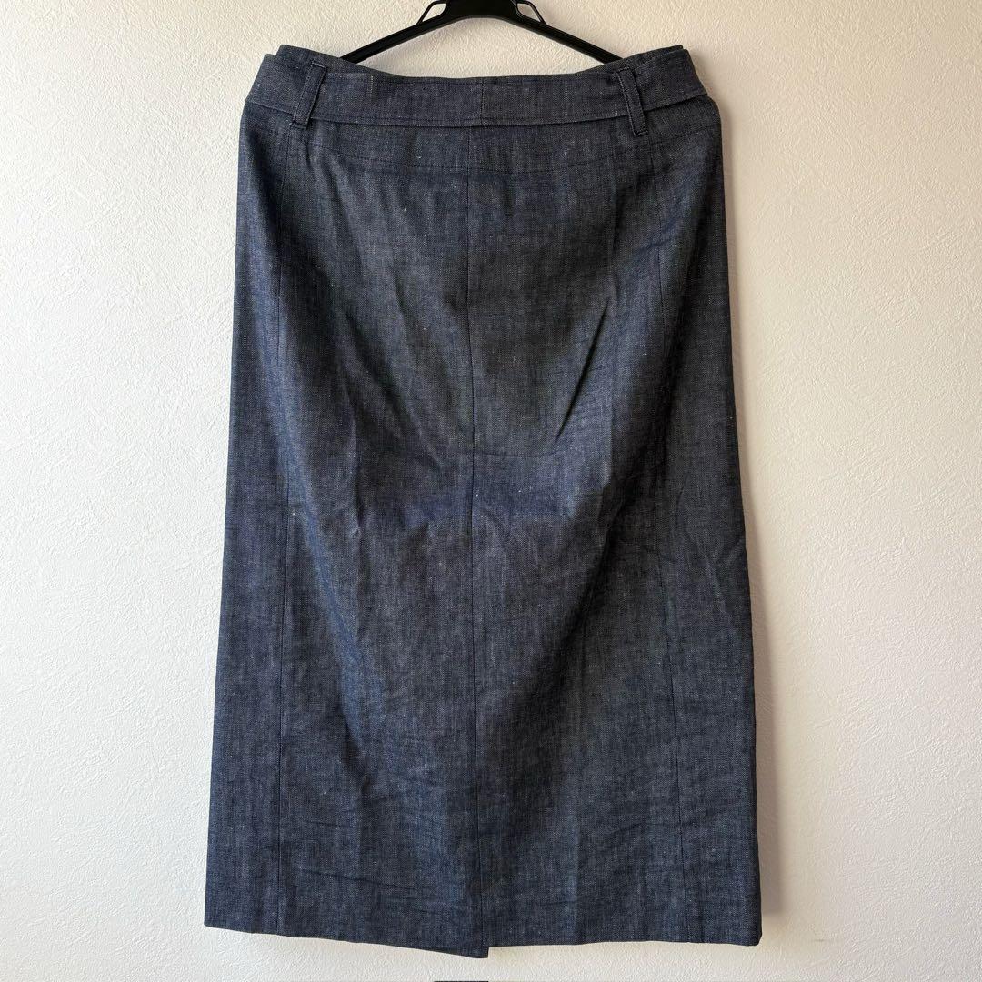 ⑤中古美品 S MaxMara Cecile デニム フレアミディスカート 40