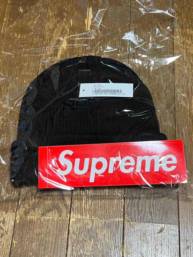 supreme ニット帽 ブラック 未使用