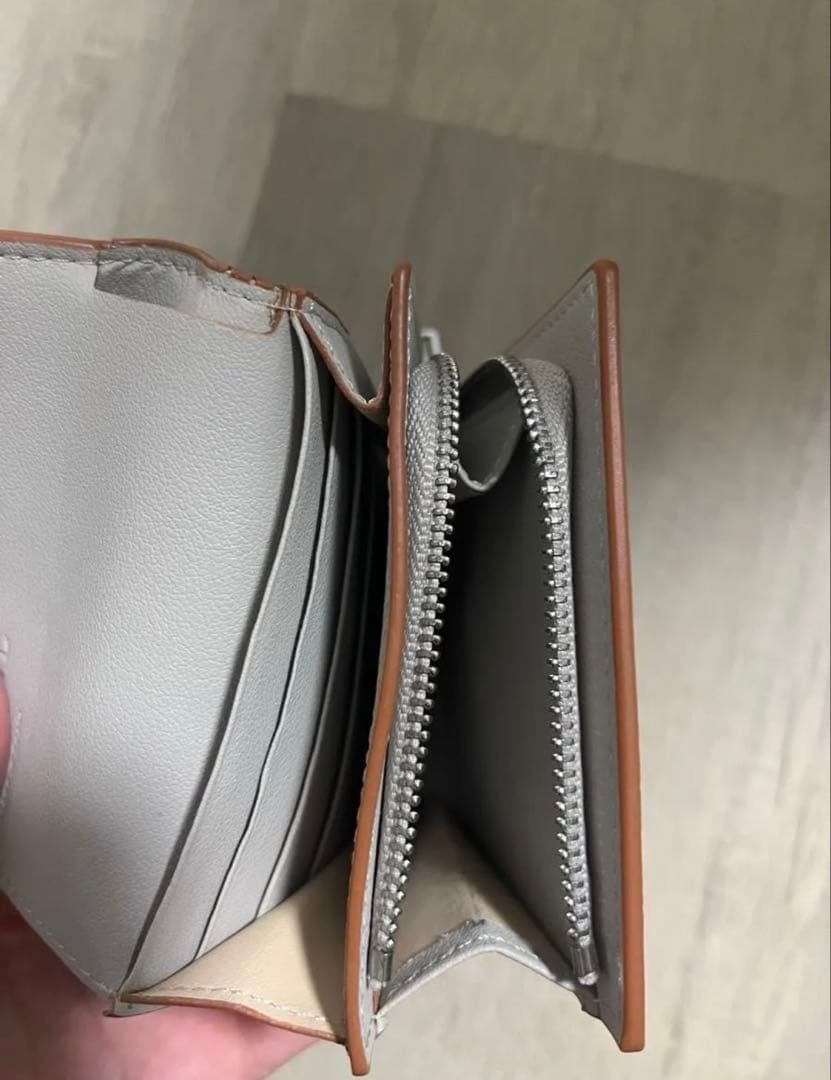 M*y様 ライトグレー 二つ折り財布