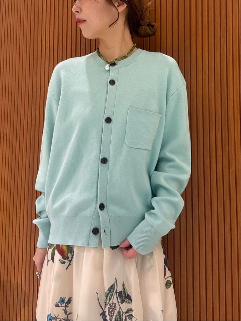 CABaNトゥモローランド★コットンカシミヤクルーネックカーディガン