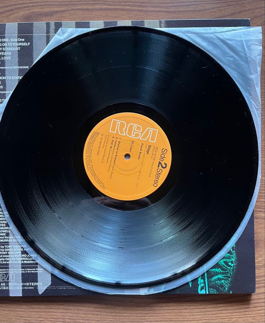 DAVID BOWIE STAGE 2LPS RCA 日本盤　歌詞カード付　帯付