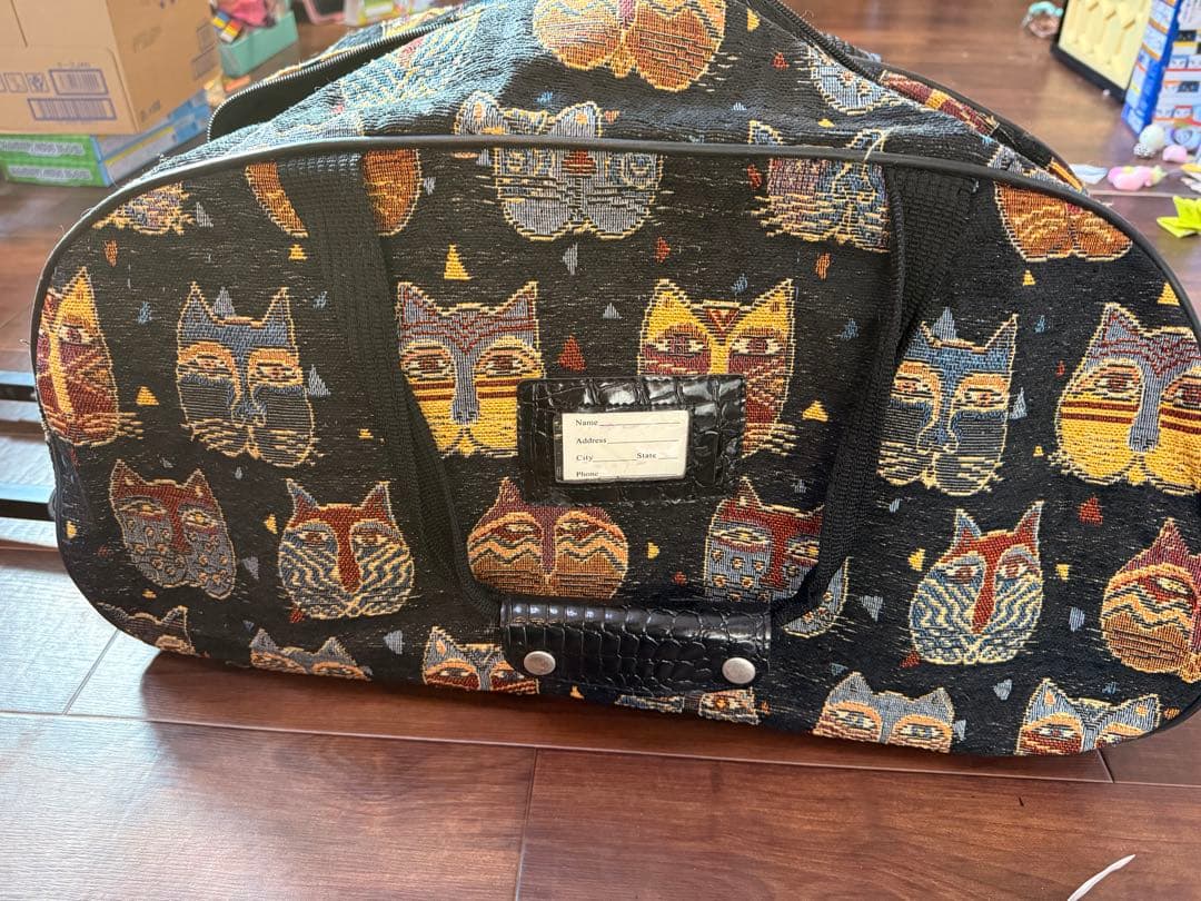 キャリーケース ボストンバッグ　ローレルバーチ猫 LAUREL BURCH