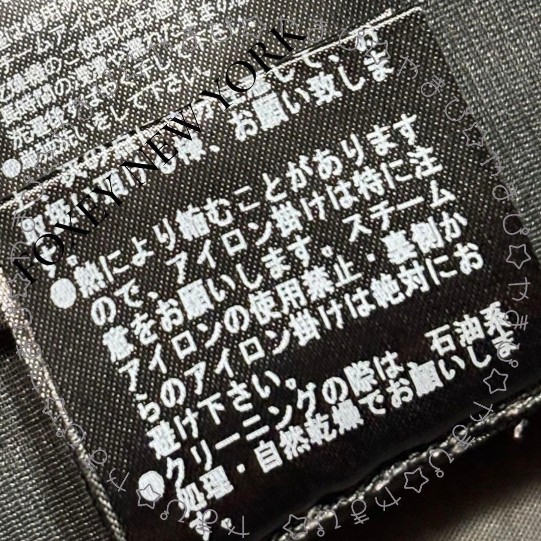 美品 FOXY NEW YORK フリル バイカラーノースリーブワンピース