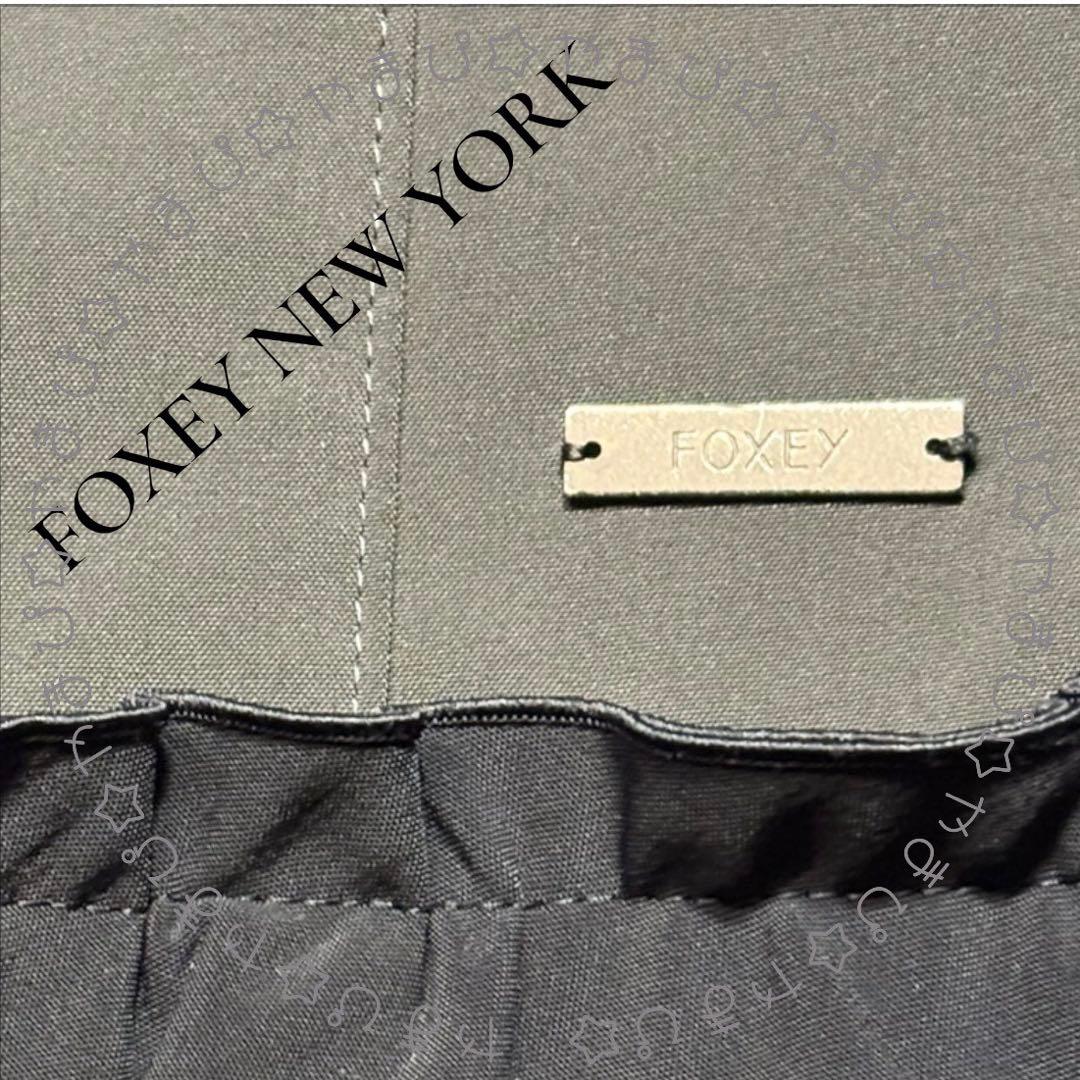 美品 FOXY NEW YORK フリル バイカラーノースリーブワンピース