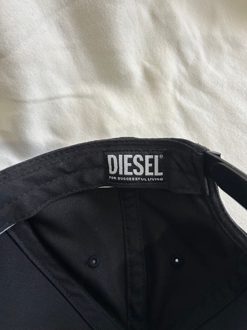 DIESEL ブラック ベースボールキャップ