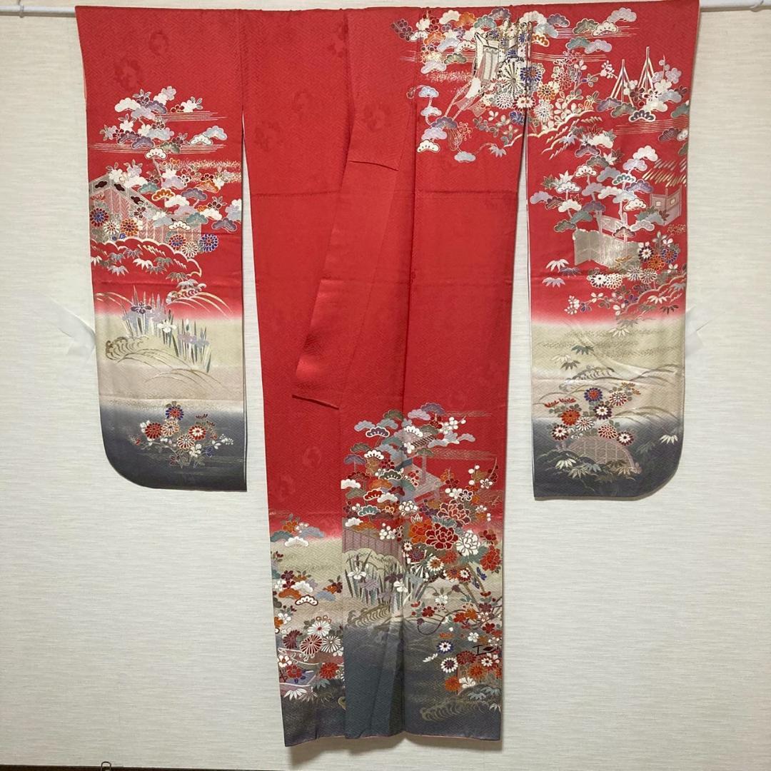 KA1916 振袖 身丈168cm 正絹 着物 成人式 トールサイズ