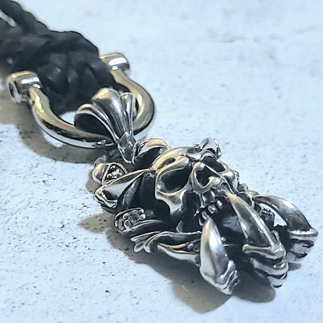 極美品 ジナブリング Debut Silver ペンダント 鹿革 チョーカー