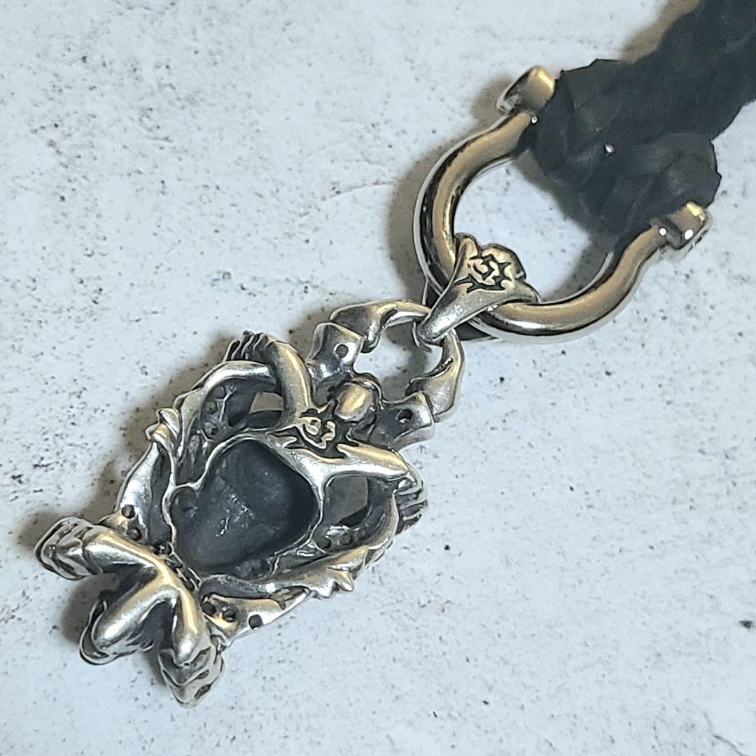 極美品 ジナブリング Debut Silver ペンダント 鹿革 チョーカー