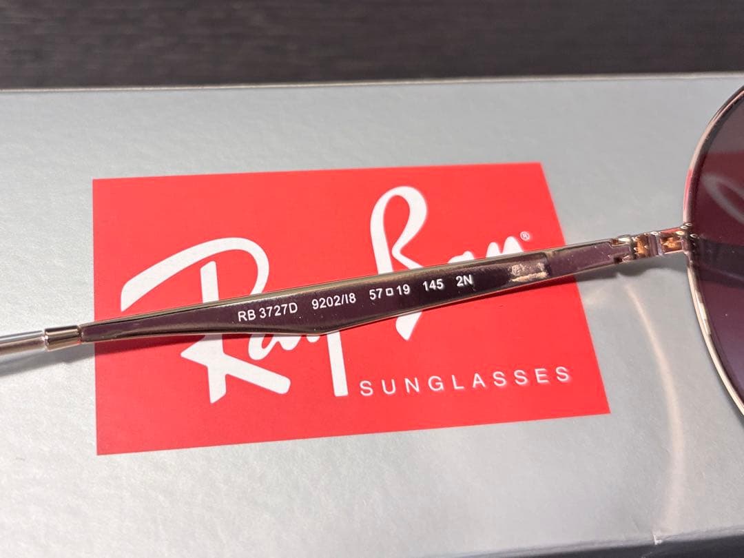 Ray Ban レイバン RB3727D ラウンドサングラス　ローズゴールド