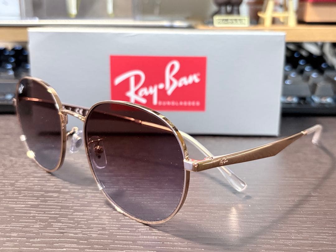 Ray Ban レイバン RB3727D ラウンドサングラス　ローズゴールド