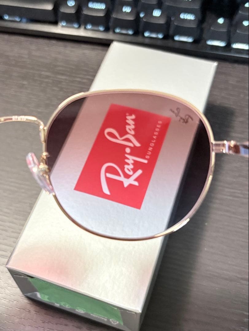 Ray Ban レイバン RB3727D ラウンドサングラス　ローズゴールド