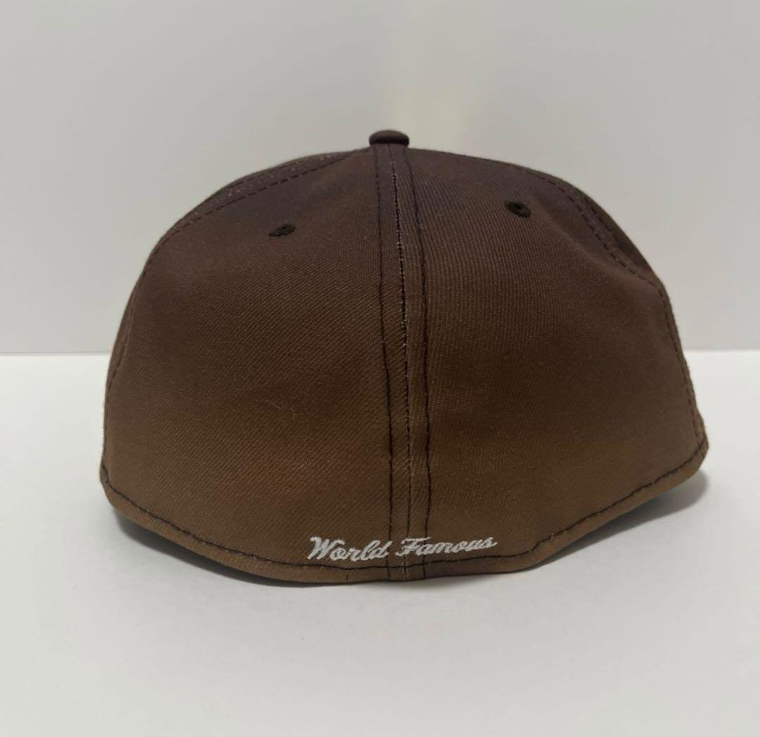 ニューエラ　Supreme ブラウンキャップ 7 5/8