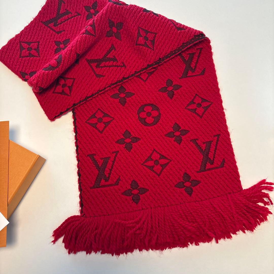 Louis Vuitton マフラー　エシャルプロゴマニア　レッド