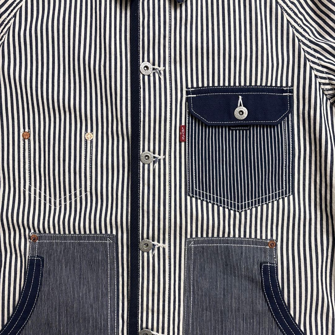 レア　JUNYA WATANABE MAN ストライプデニムカバーオール M