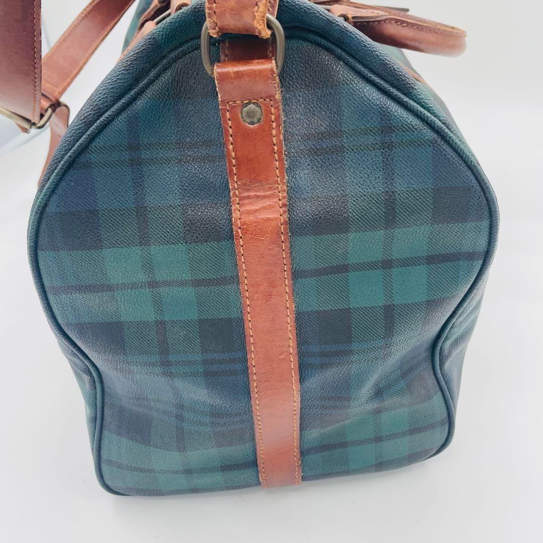 【美品】ラルフローレン ポロ チェック ボストンバッグ ショルダーバッグ