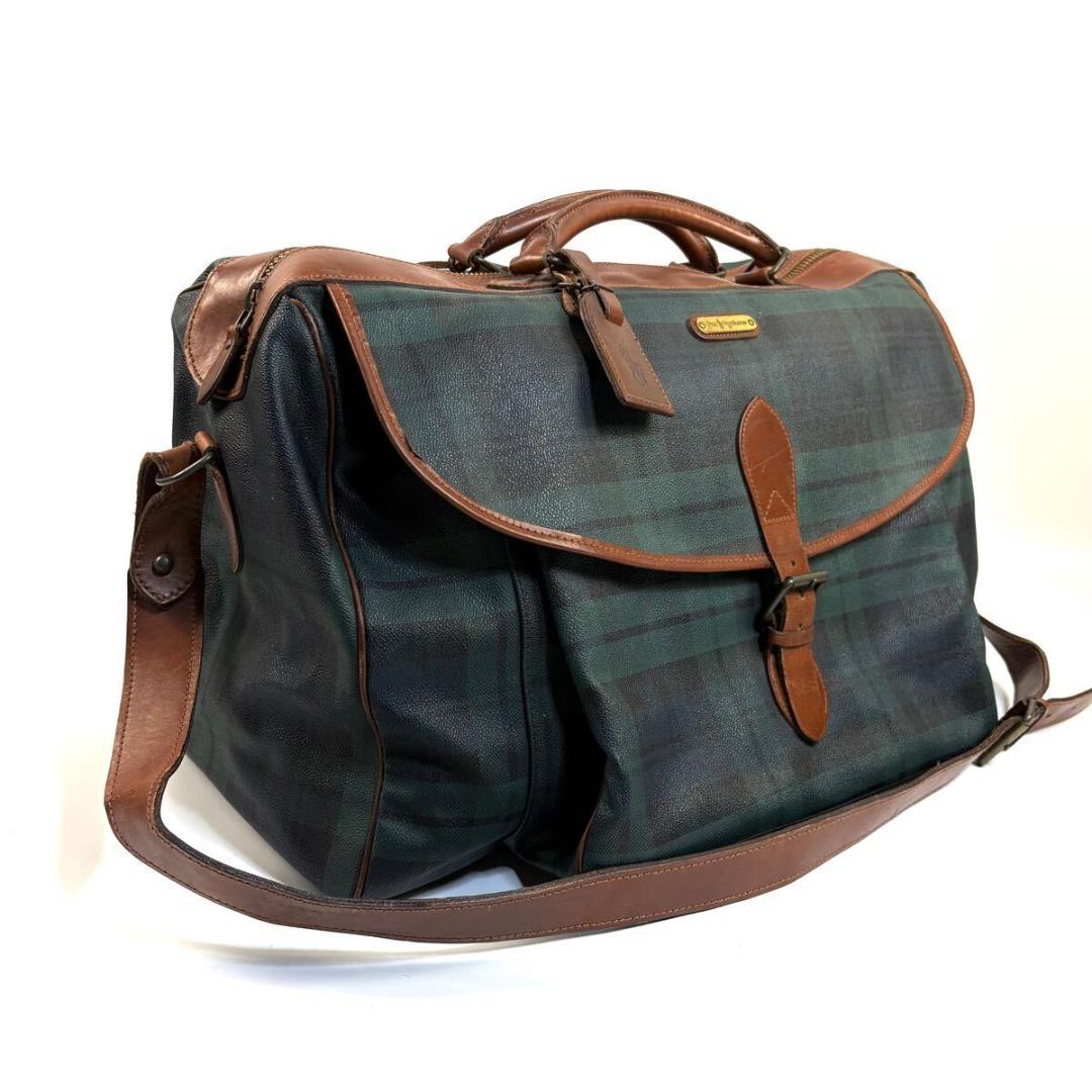 【美品】ポロ ラルフローレン 2way 大容量 フラップ ボストン ゴールド金具