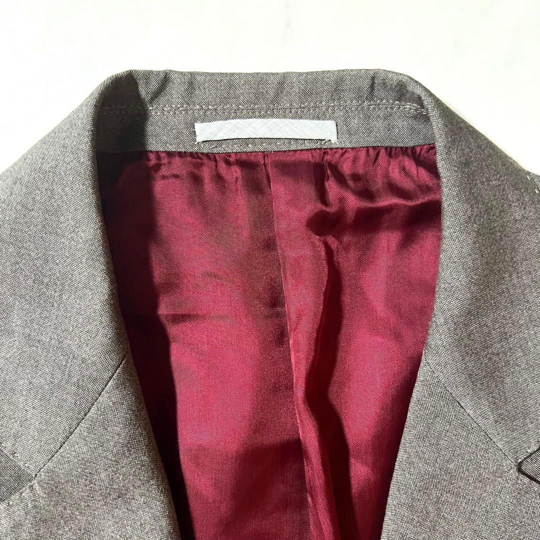 美品 ブルネロクチネリ テーラードジャケット グレージュ 50 XL ウール