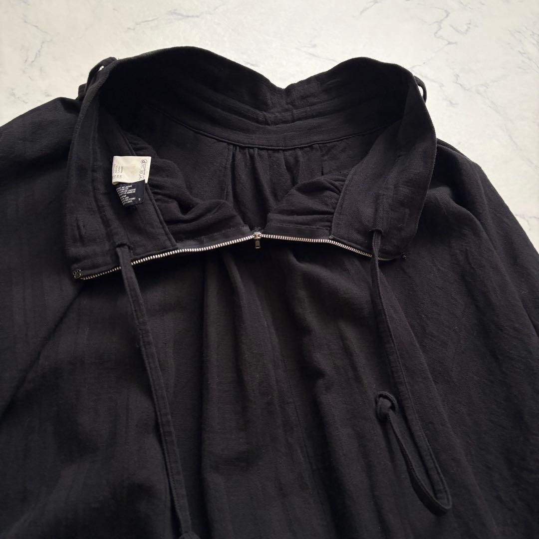 LIMI feu 08SS ヨーク切替 ロング丈 ギャザースカート ブラック