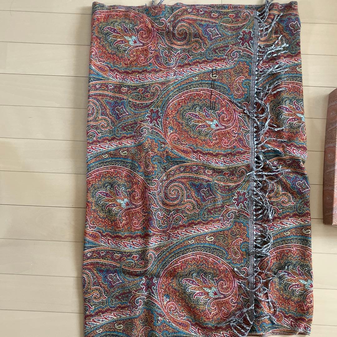 ETRO ひざ掛け　膝掛け　ストール　ウール100％ 新品
