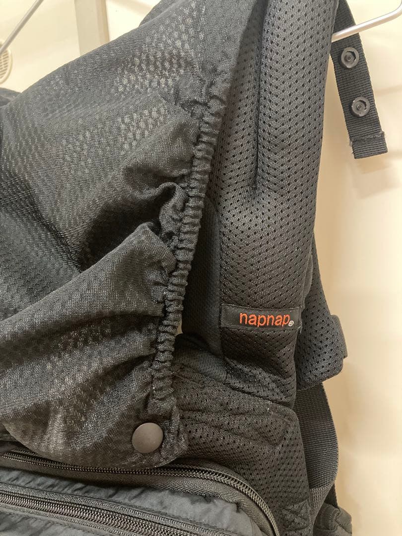 【美品】ナップナップ napnap 抱っこ紐 メッシュ　ブラック　ジェラピケ