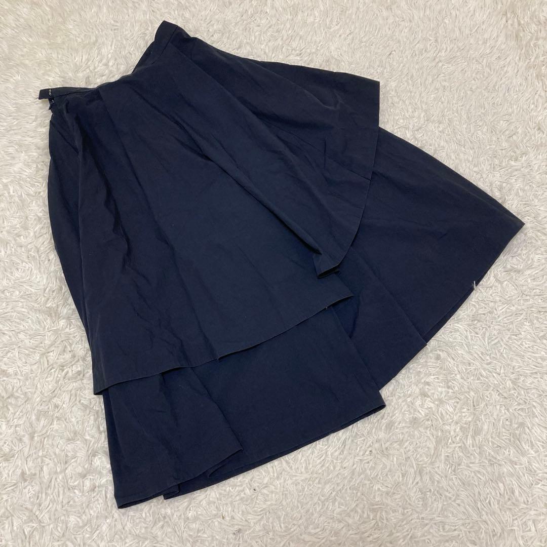 ENFOLD エンフォルド　ワイドパンツ　ガウチョパンツ　ネイビー　サイズ36