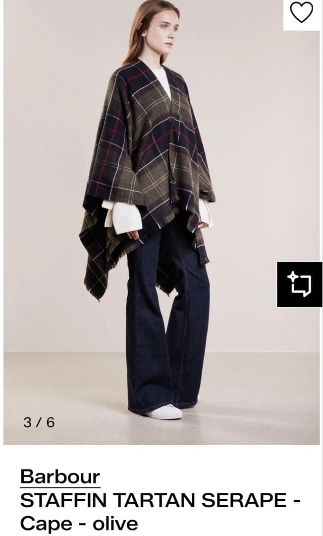 未使用⭐︎バブアー　Barbour チェック柄ケープサンプル品　ストール