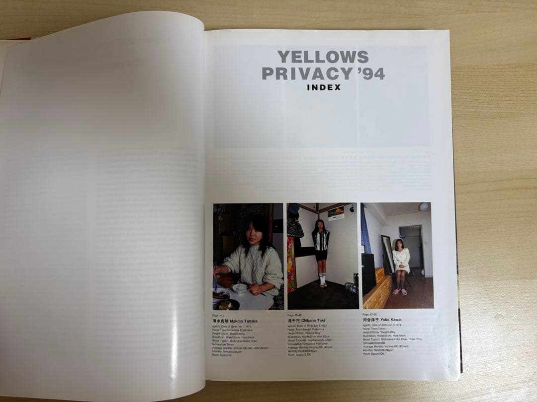 YELLOWS PRIVACY ’94 AKIRA GOMI 五味彬