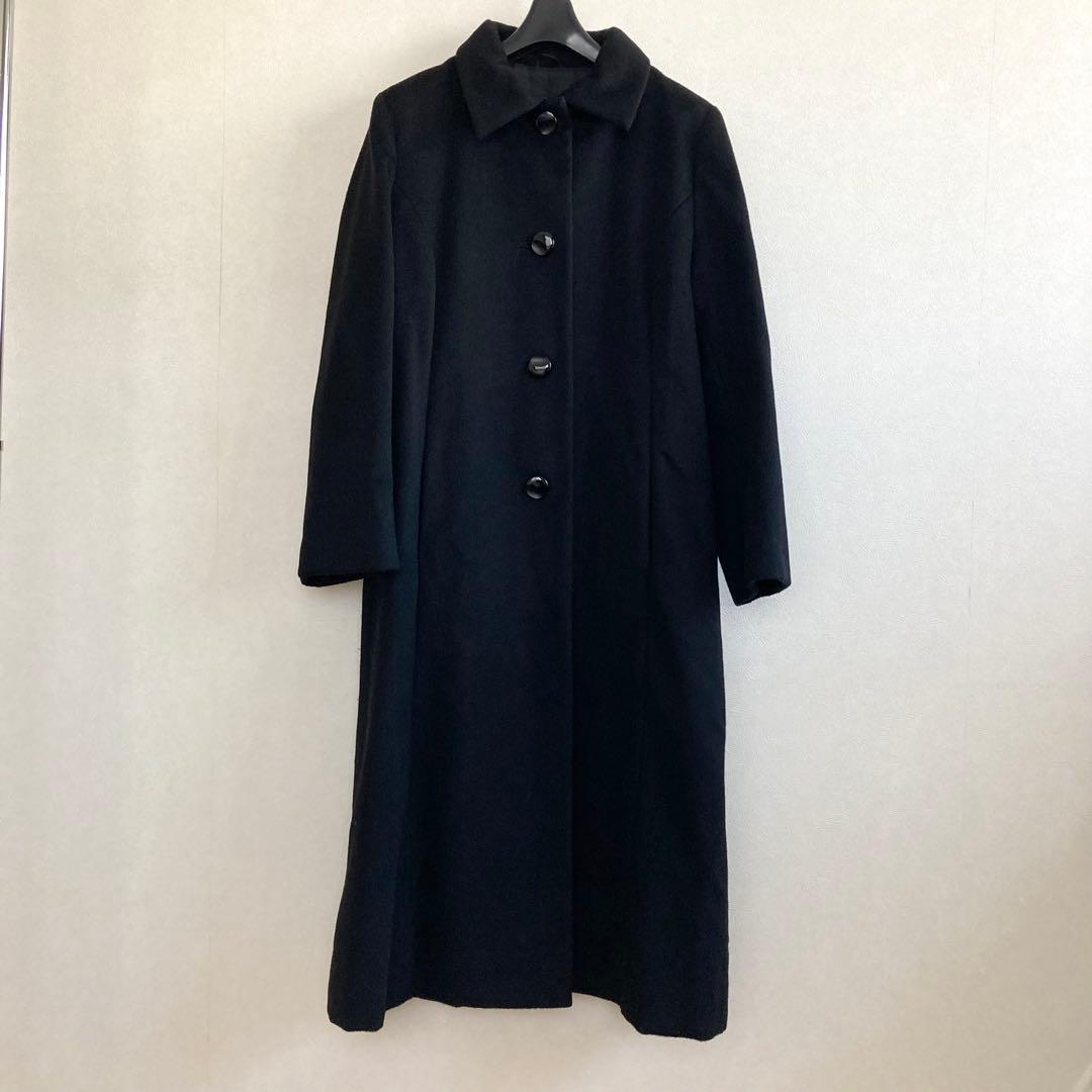 ロングコート レディース 黒 Ｌサイズ
