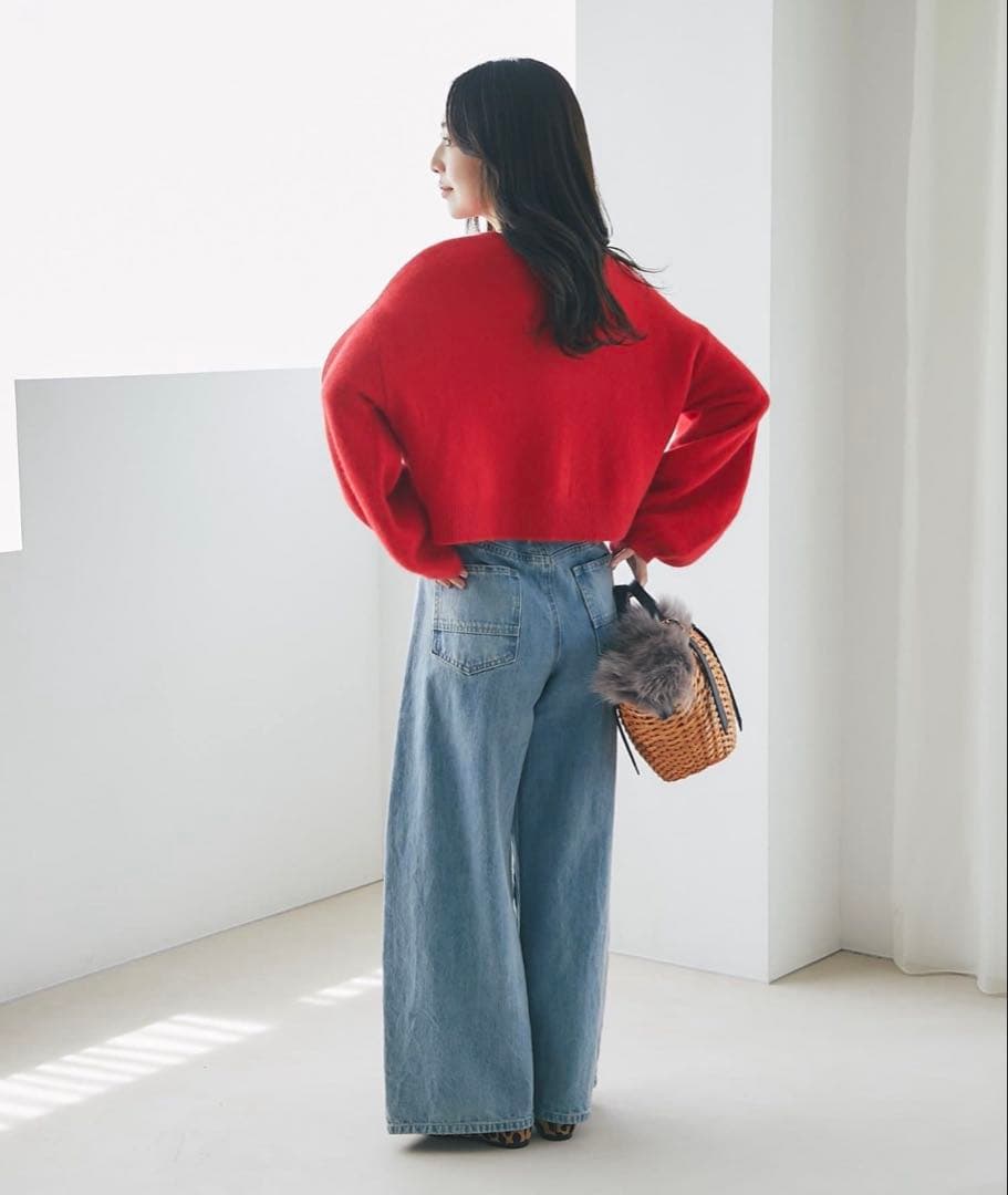 美品♡着映えニット　ラブティックボンボン　ヘアリーウール