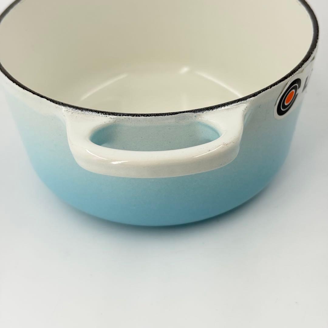 ルクルーゼ ココットロンド 14cm 水色 両手鍋