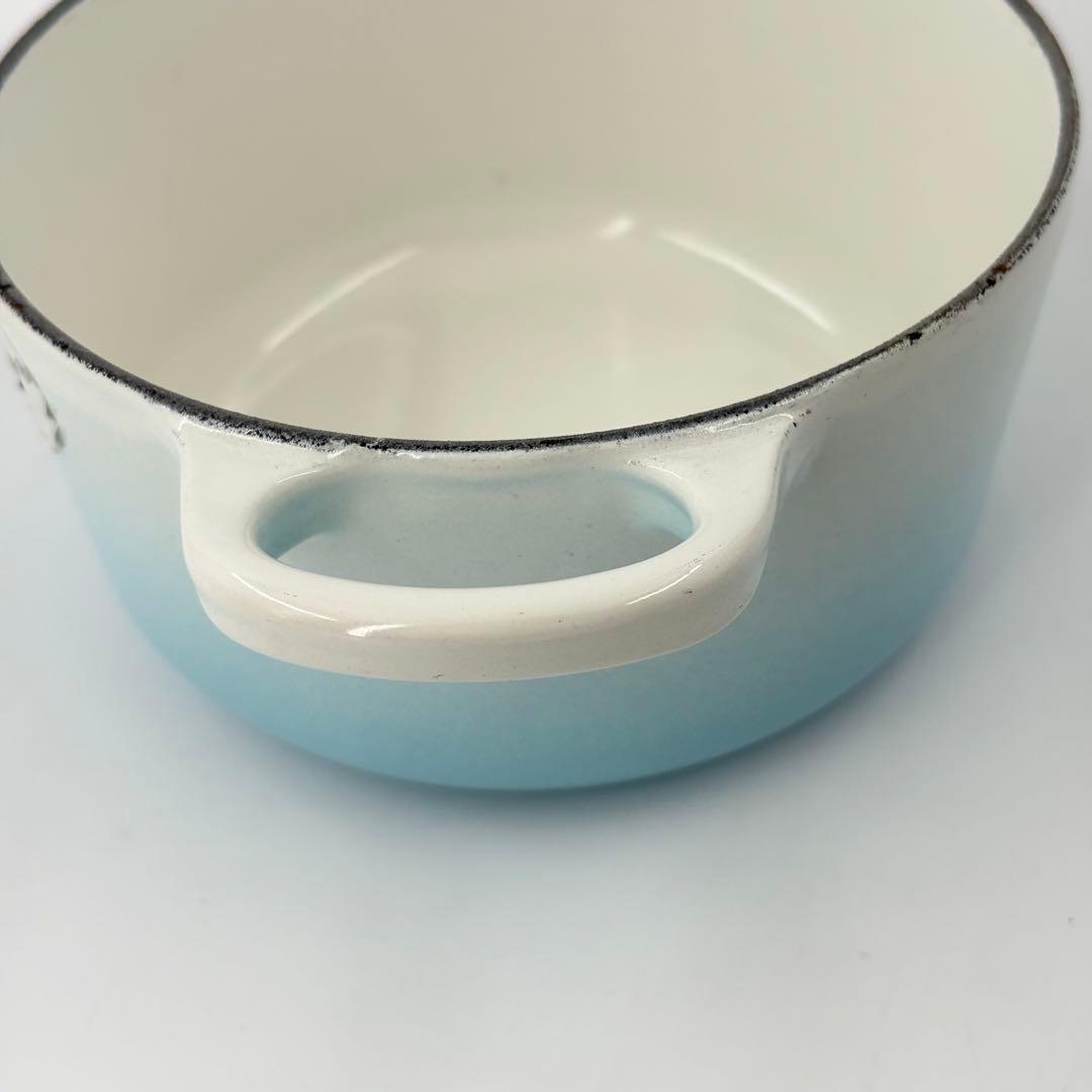 ルクルーゼ ココットロンド 14cm 水色 両手鍋