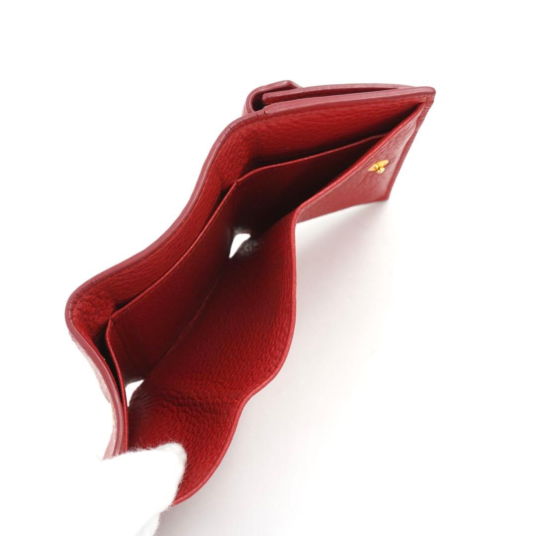 ✨Sランク・箱付き✨　PRADA ミニ財布　ヴィッテロダイノ　三つ折り　レター型