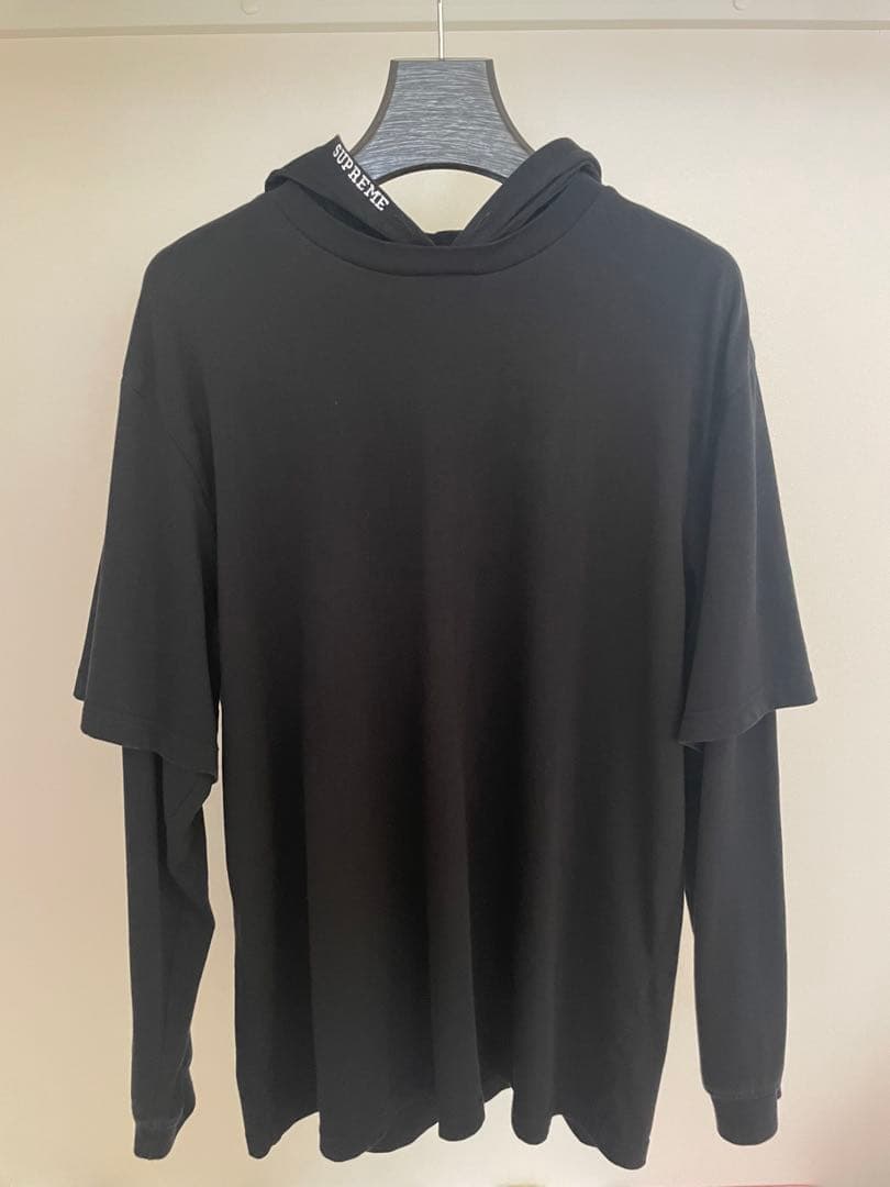 トップス supreme Layered Hooded L/S Top