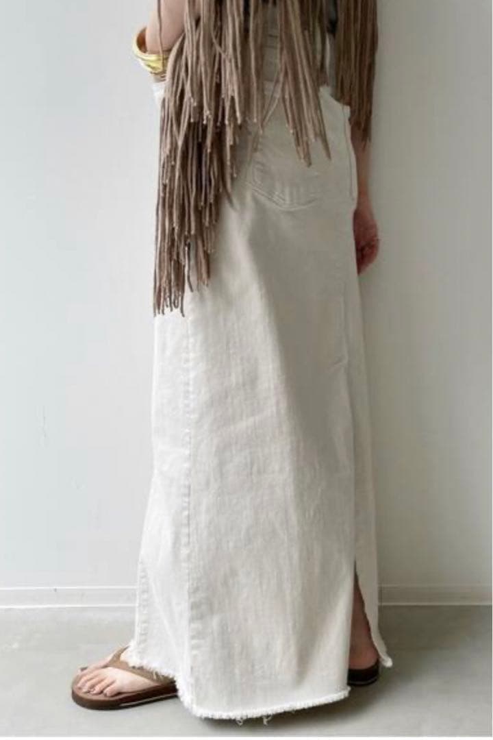 スカート GOOD GRIEF! A Line Fringe Hem Skirt