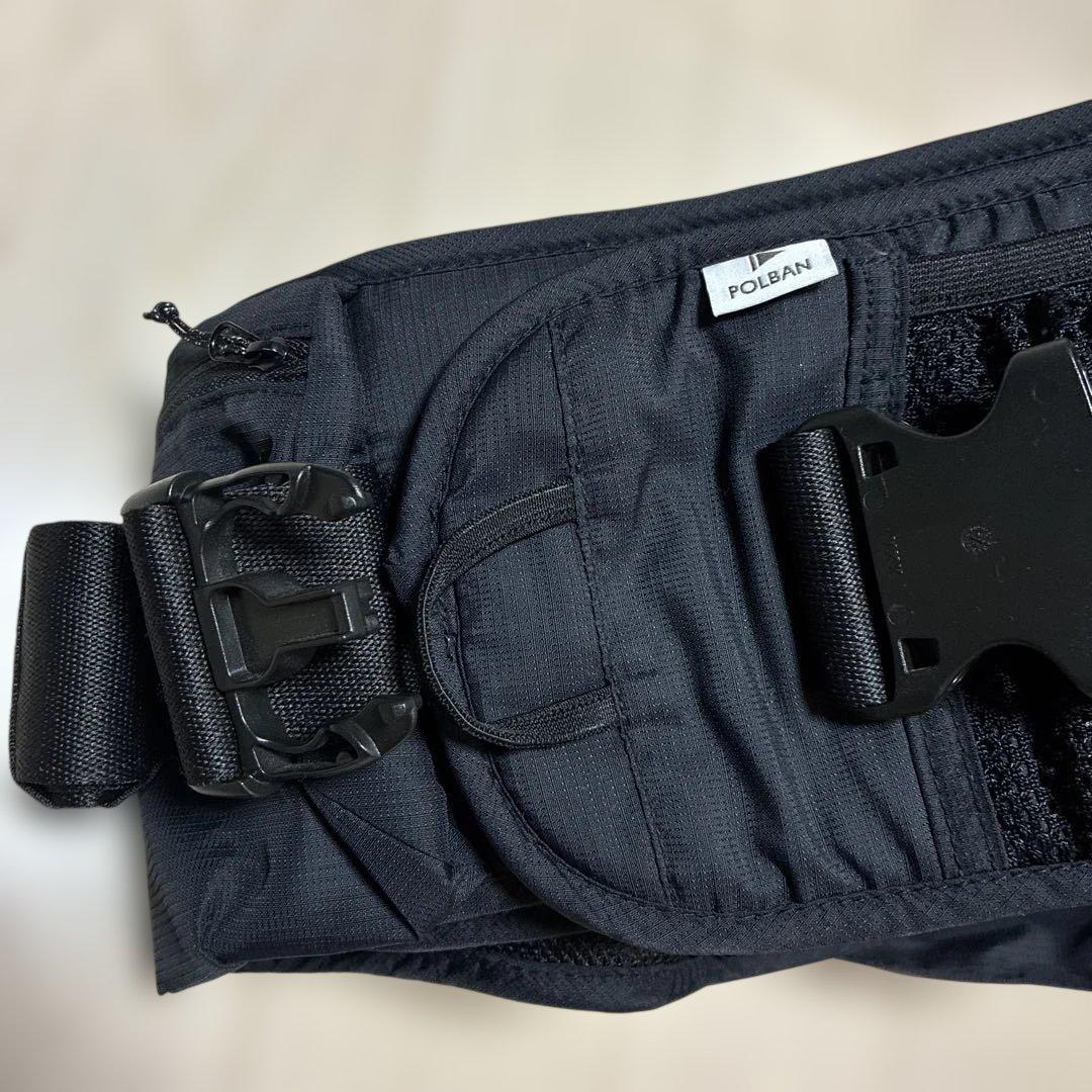 POLBAN アドバンス　リップストップブラック ポルバン　抱っこ紐ヒップシート