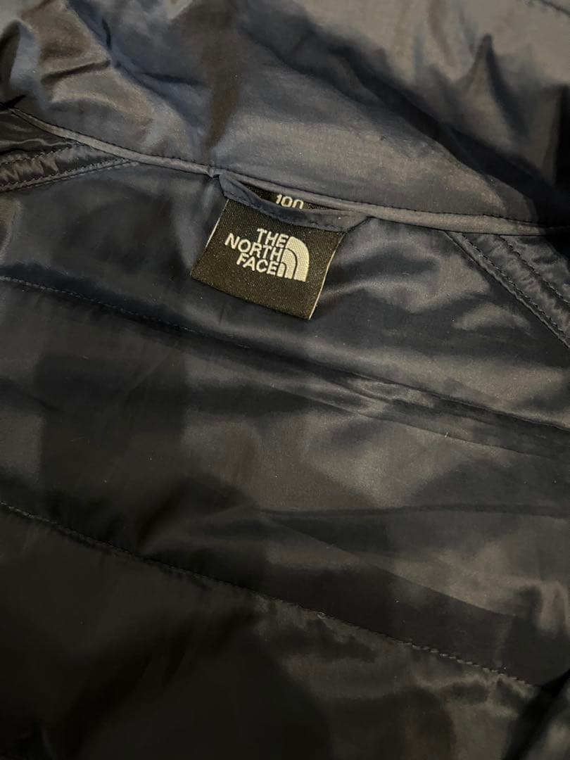 The North Face ネイビー ライトダウンジップアップ